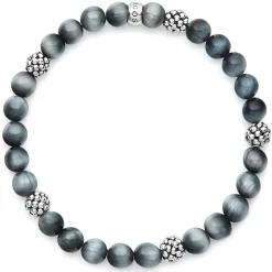 Shop LAGOS Five Station Silver Eagle Eye Bead Bracelet