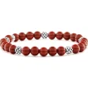 Best Sale LAGOS Five Station Silver Red Jasper Bead Bracelet