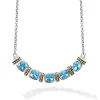 New LAGOS Five Station Swiss Blue Topaz Necklace