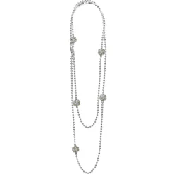 Best Sale LAGOS Five Station Two-Tone Love Knot Necklace