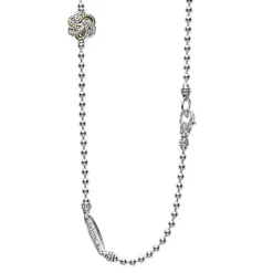 Best Sale LAGOS Five Station Two-Tone Love Knot Necklace