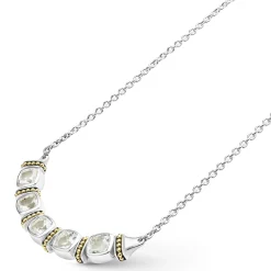New LAGOS Five Station White Topaz Necklace