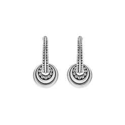 Sale LAGOS Fluted Disc Beaded Hoop Earrings