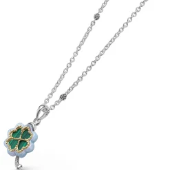 Cheap LAGOS Four Leaf Malachite Clover Pendant Necklace