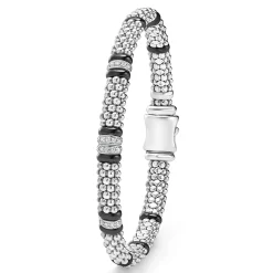 Sale LAGOS Four Station Diamond Caviar Bracelet | 6Mm