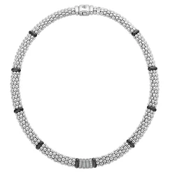 Hot LAGOS Four Station Diamond Caviar Necklace