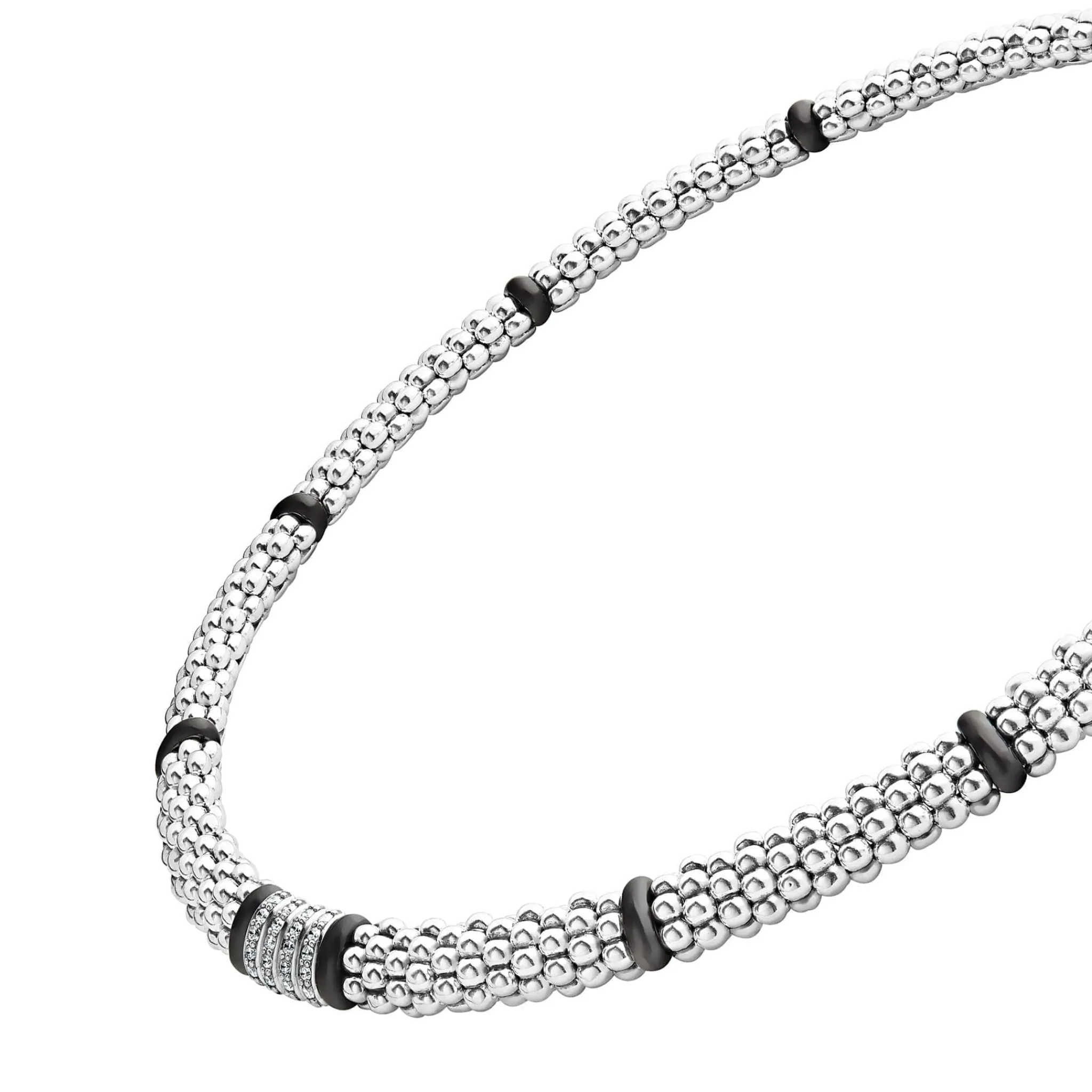Hot LAGOS Four Station Diamond Caviar Necklace