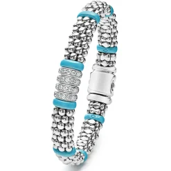Discount LAGOS Four Station Diamond Caviar Bracelet | 9Mm
