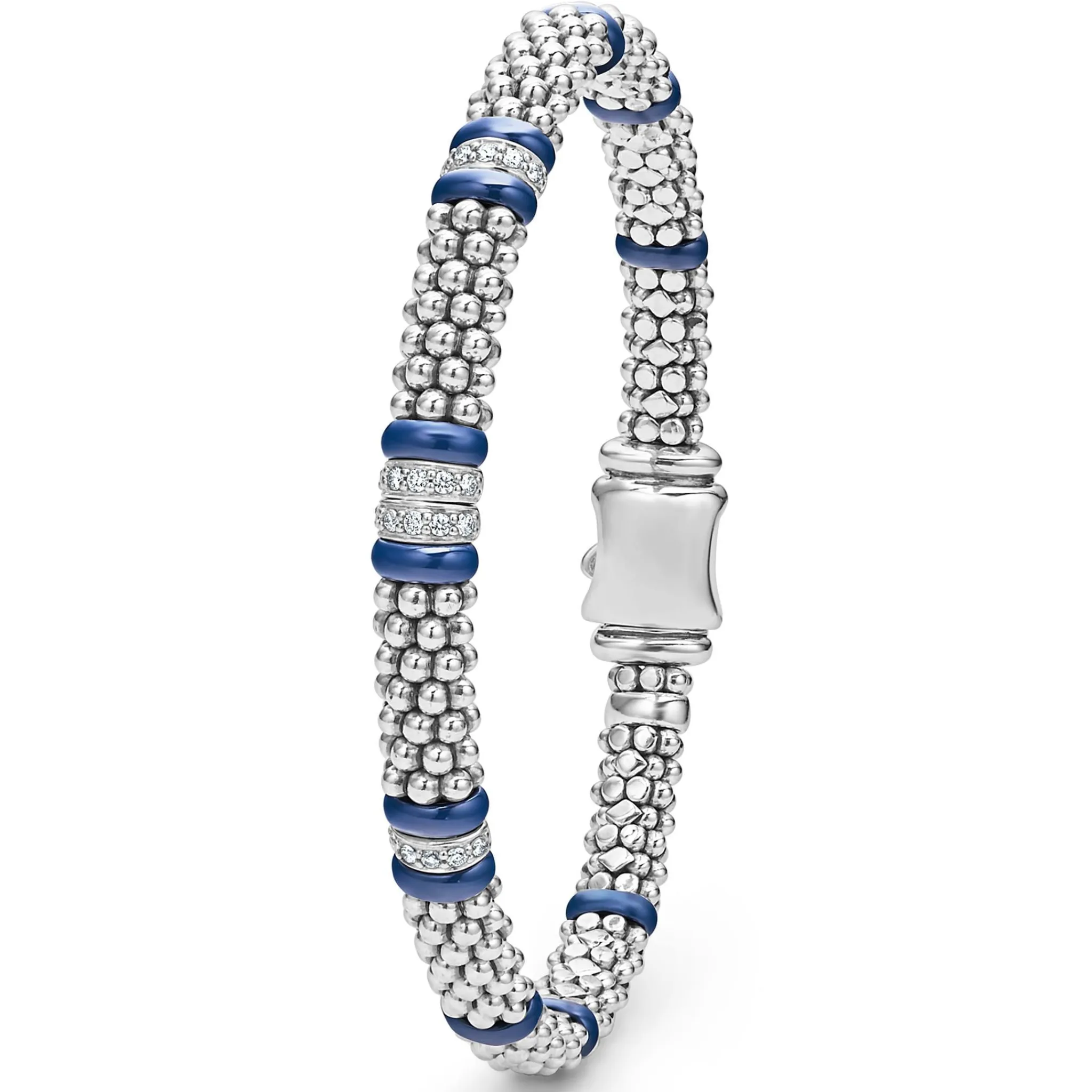Flash Sale LAGOS Four Station Diamond Caviar Bracelet | 6Mm