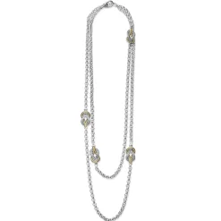 Best Sale LAGOS Four Station Two-Tone Knot Necklace