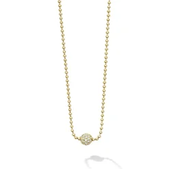 New LAGOS Gold Diamond Sphere Necklace