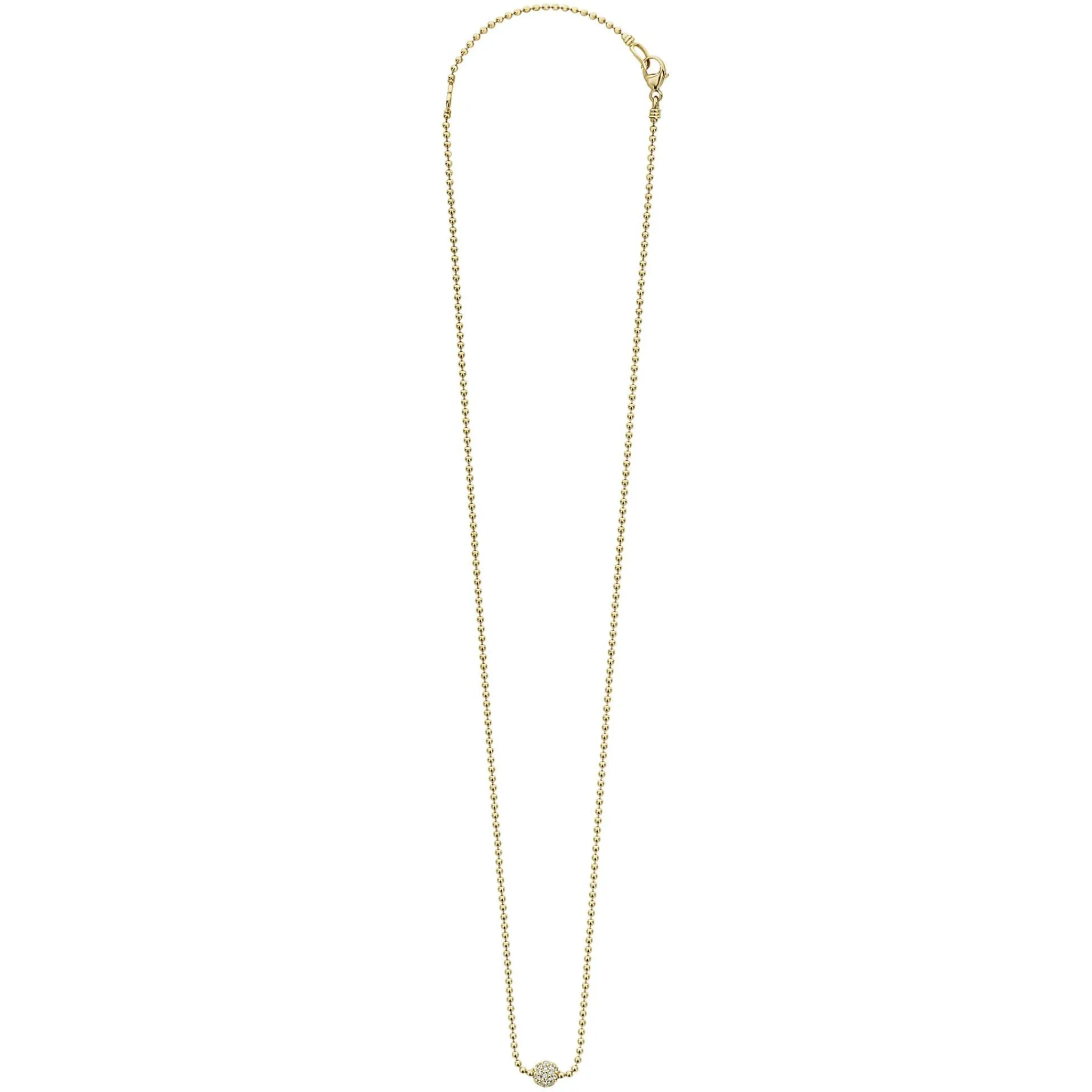 Fashion LAGOS Gold Diamond Sphere Necklace
