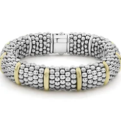Shop LAGOS Gold Station Caviar Bracelet | 15Mm