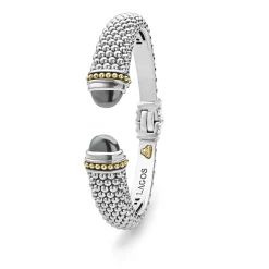 Fashion LAGOS Hematite Cuff Bracelet | 12Mm