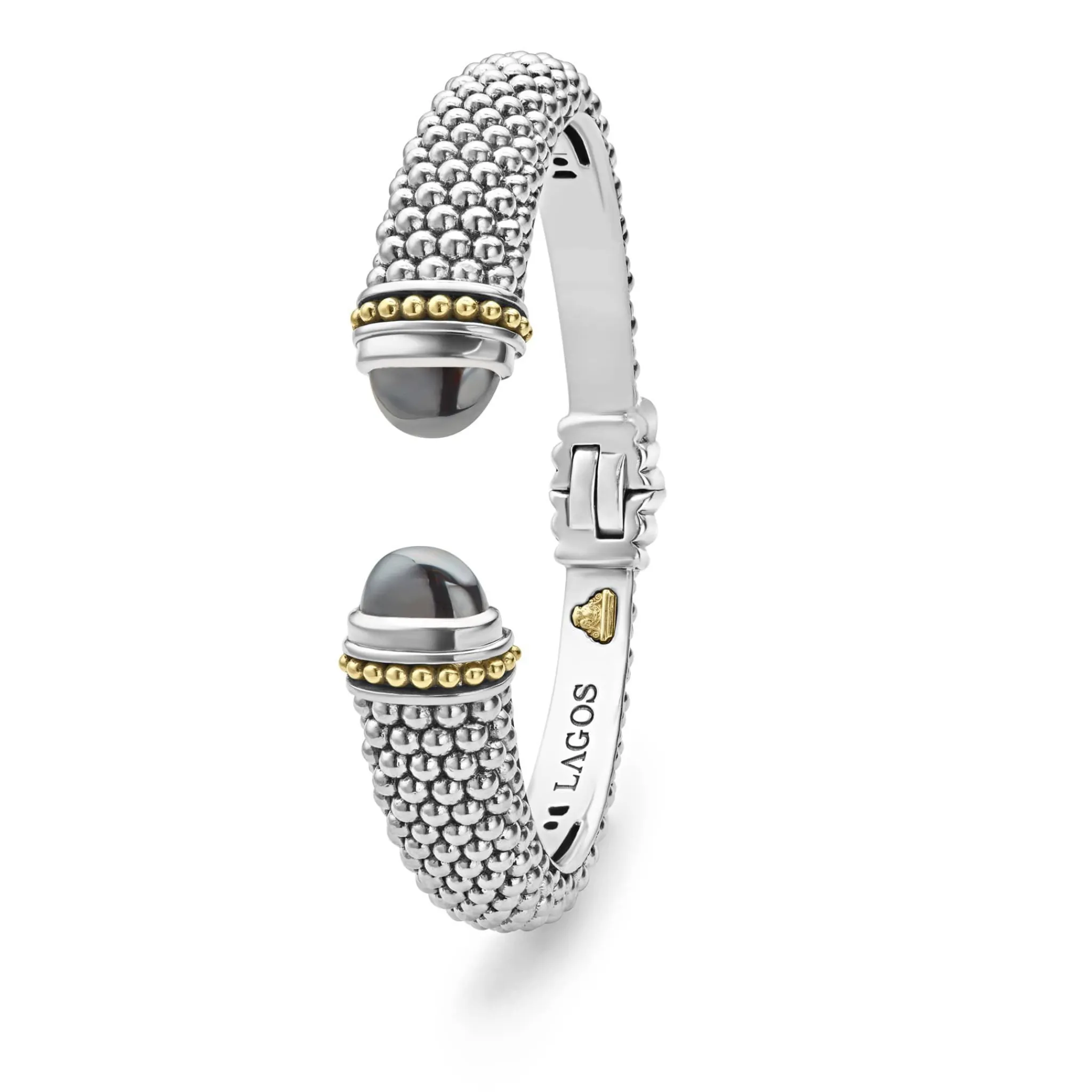 Fashion LAGOS Hematite Cuff Bracelet | 12Mm