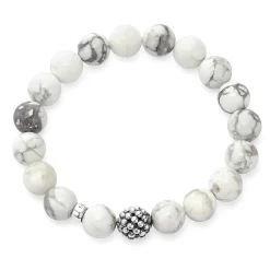 Sale LAGOS Howlite Silver Station Bead Bracelet
