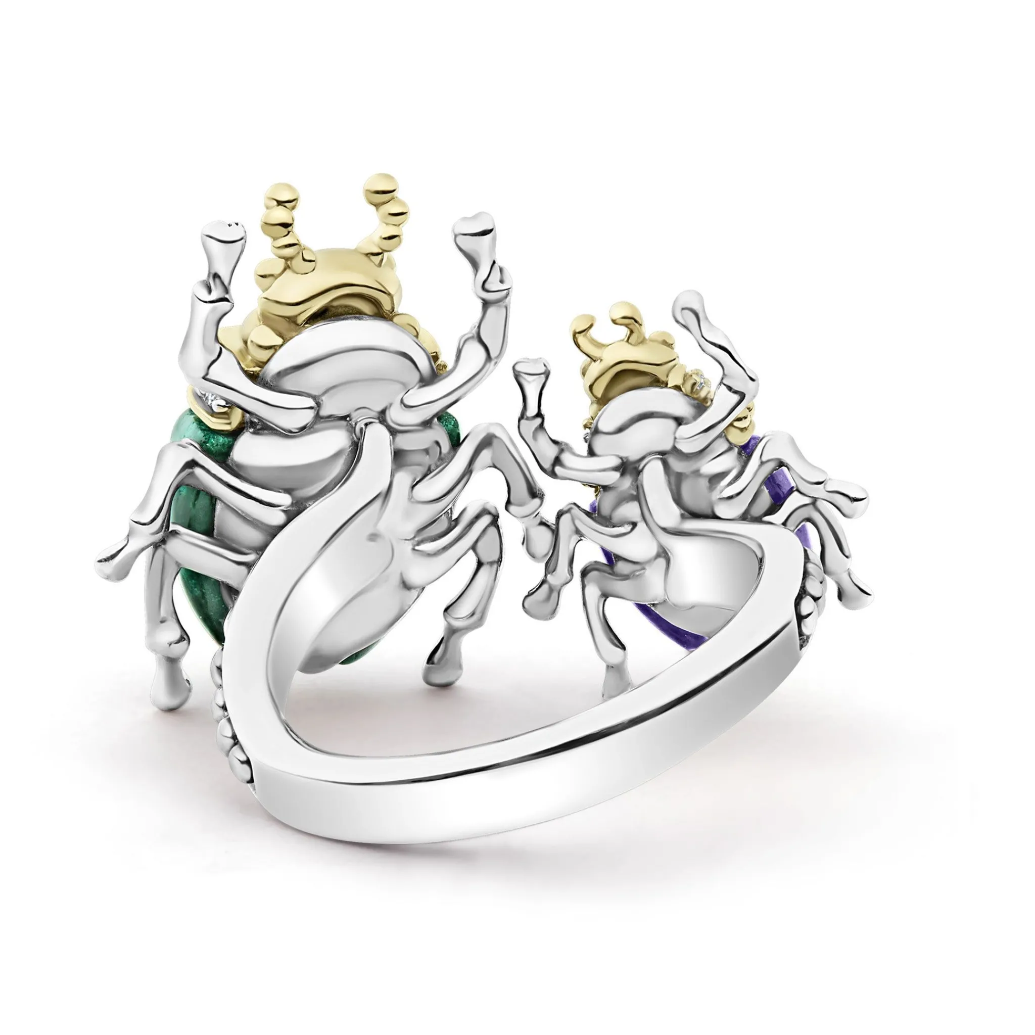Store LAGOS Jade Double Beetle Diamond Ring