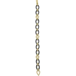 Best Sale LAGOS 18K Gold And Black Ceramic Link Bracelet