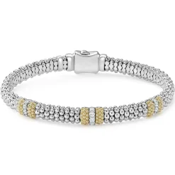 Hot LAGOS 18K Gold And Diamond Bracelet Gift Set