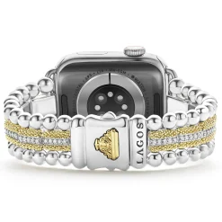 Online LAGOS 18K Gold And Diamond Caviar Beaded Watch Bracelet-38-45Mm