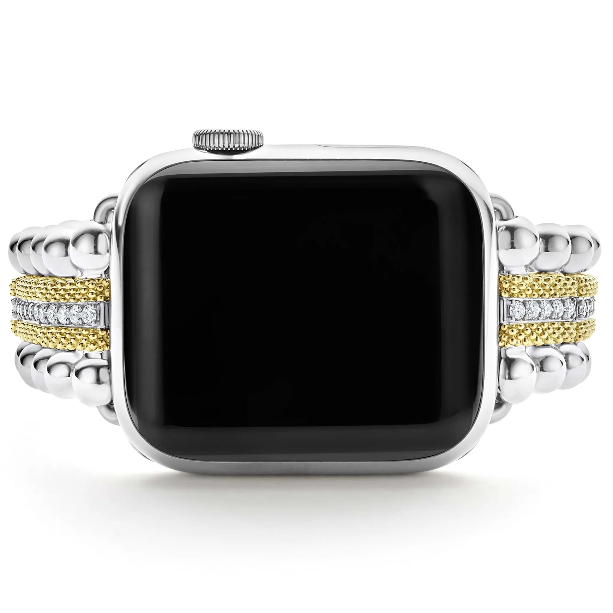 Cheap LAGOS 18K Gold And Diamond Caviar Beaded Watch Bracelet-38-45Mm