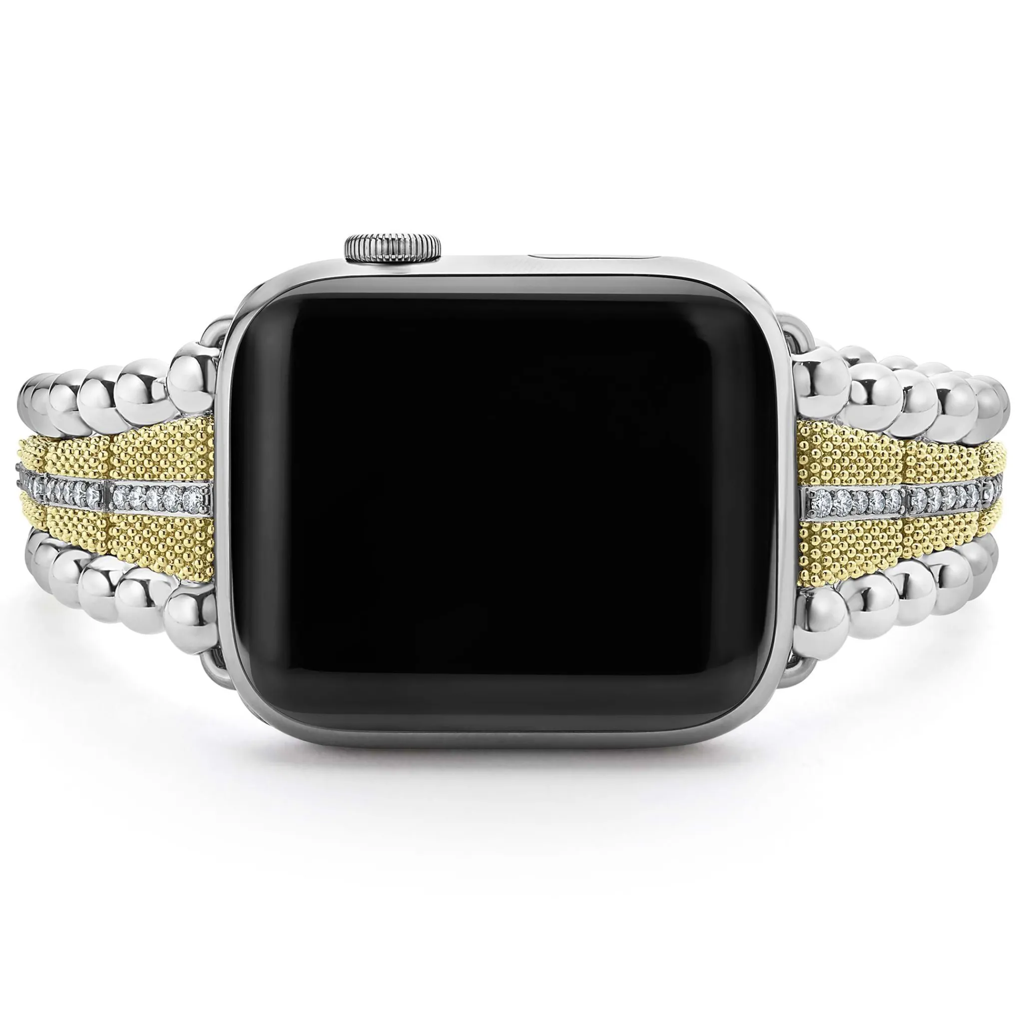 Flash Sale LAGOS 18K Gold And Diamond Caviar Beaded Watch Bracelet-42-49Mm