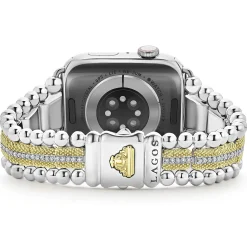 Flash Sale LAGOS 18K Gold And Diamond Caviar Beaded Watch Bracelet-42-49Mm