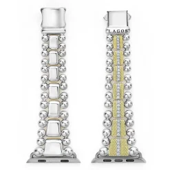 Flash Sale LAGOS 18K Gold And Diamond Caviar Beaded Watch Bracelet-42-49Mm
