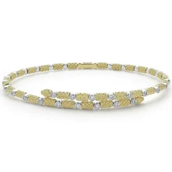 Cheap LAGOS 18K Gold And Diamond Superfine Cuff Bracelet