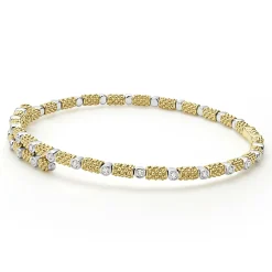 Cheap LAGOS 18K Gold And Diamond Superfine Cuff Bracelet