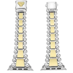 Fashion LAGOS 18K Gold And Stainless Steel Watch Bracelet-42-49Mm