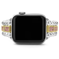 Online LAGOS 18K Gold And Sterling Silver Pink Sapphire Watch Bracelet-38-45Mm