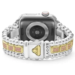 Online LAGOS 18K Gold And Sterling Silver Pink Sapphire Watch Bracelet-38-45Mm