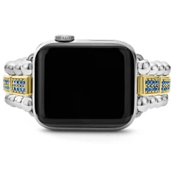 Outlet LAGOS 18K Gold And Sterling Silver Blue Sapphire Watch Bracelet-38-45Mm