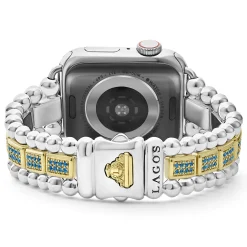 Outlet LAGOS 18K Gold And Sterling Silver Blue Sapphire Watch Bracelet-38-45Mm