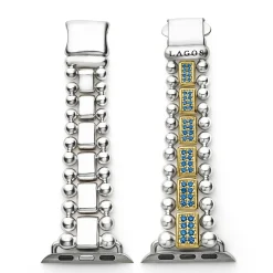 Outlet LAGOS 18K Gold And Sterling Silver Blue Sapphire Watch Bracelet-38-45Mm