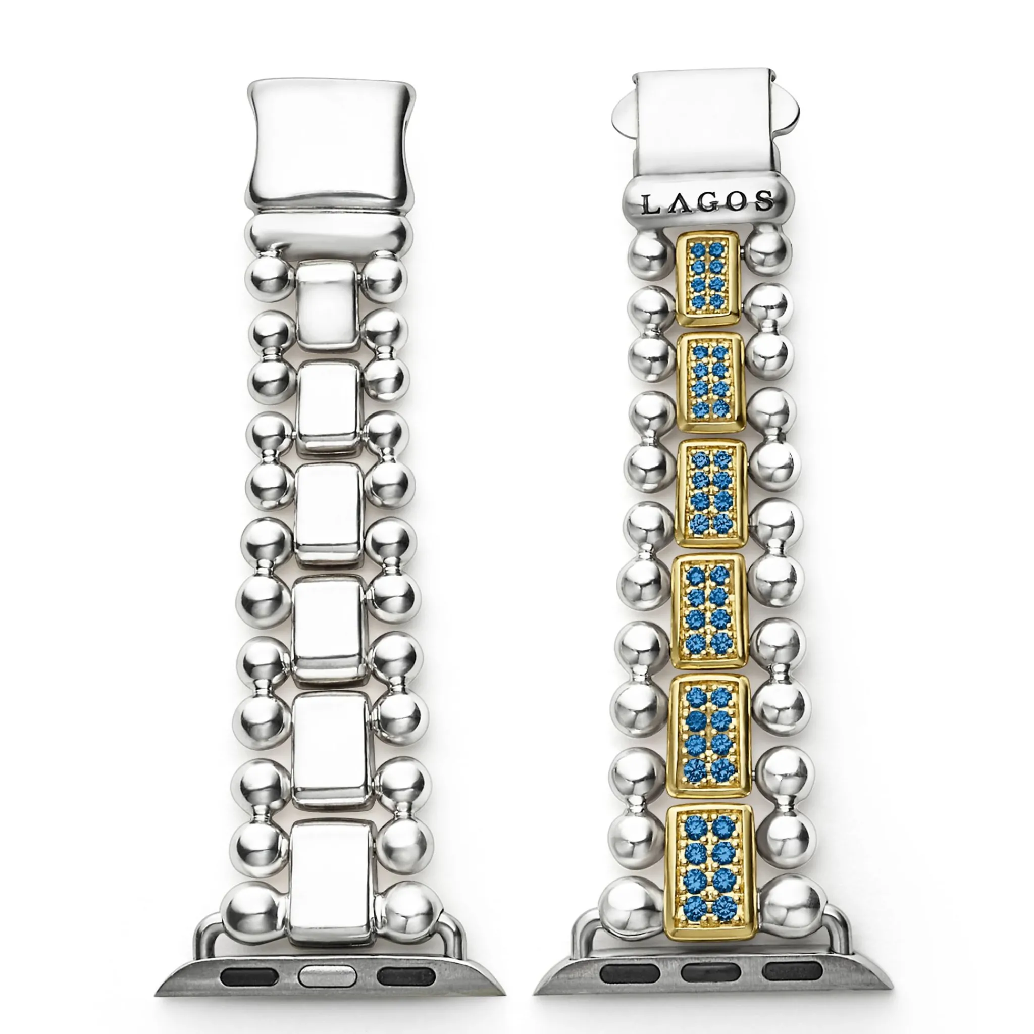 Outlet LAGOS 18K Gold And Sterling Silver Blue Sapphire Watch Bracelet-38-45Mm