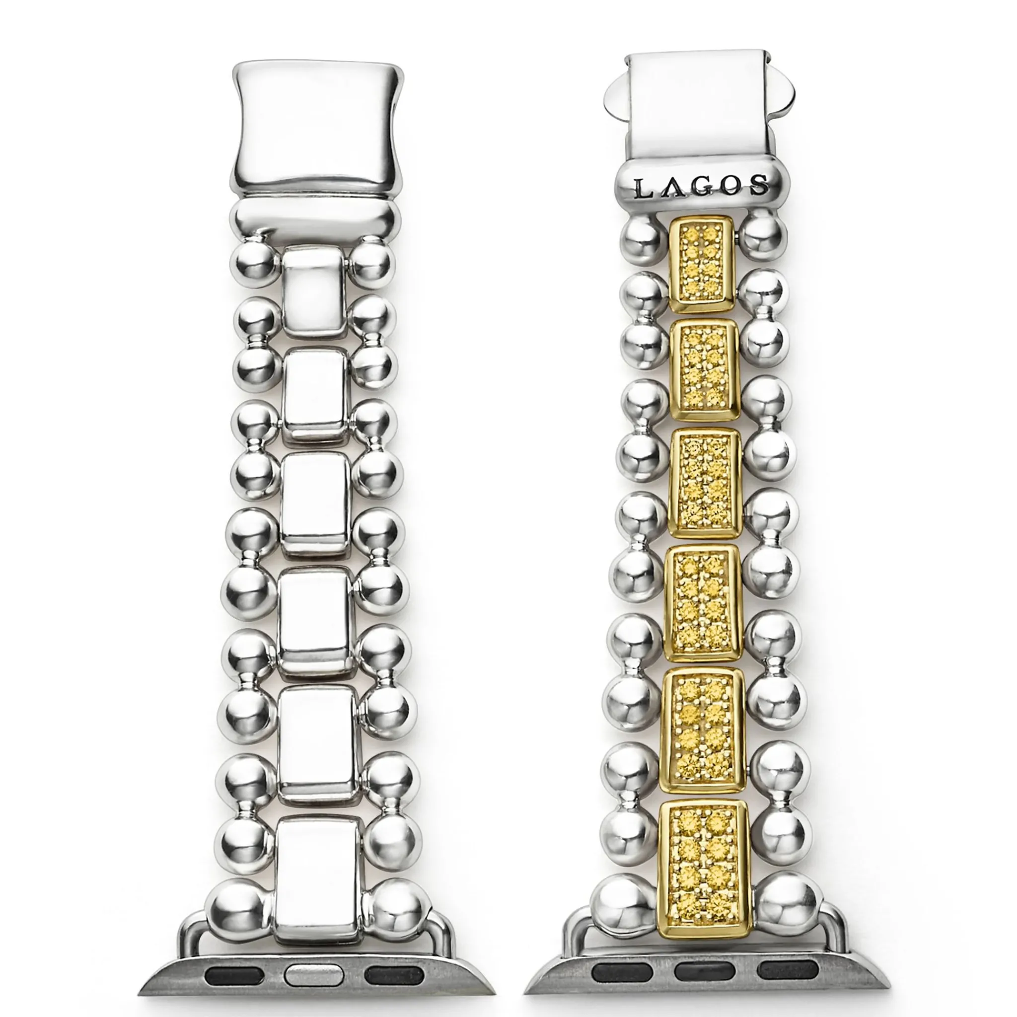 Best LAGOS 18K Gold And Sterling Silver Yellow Sapphire Watch Bracelet-38-45Mm