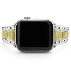 Online LAGOS 18K Gold And Sterling Silver Caviar Beaded Watch Bracelet-42-49Mm
