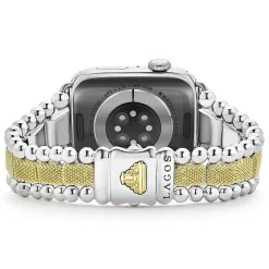 Online LAGOS 18K Gold And Sterling Silver Caviar Beaded Watch Bracelet-42-49Mm