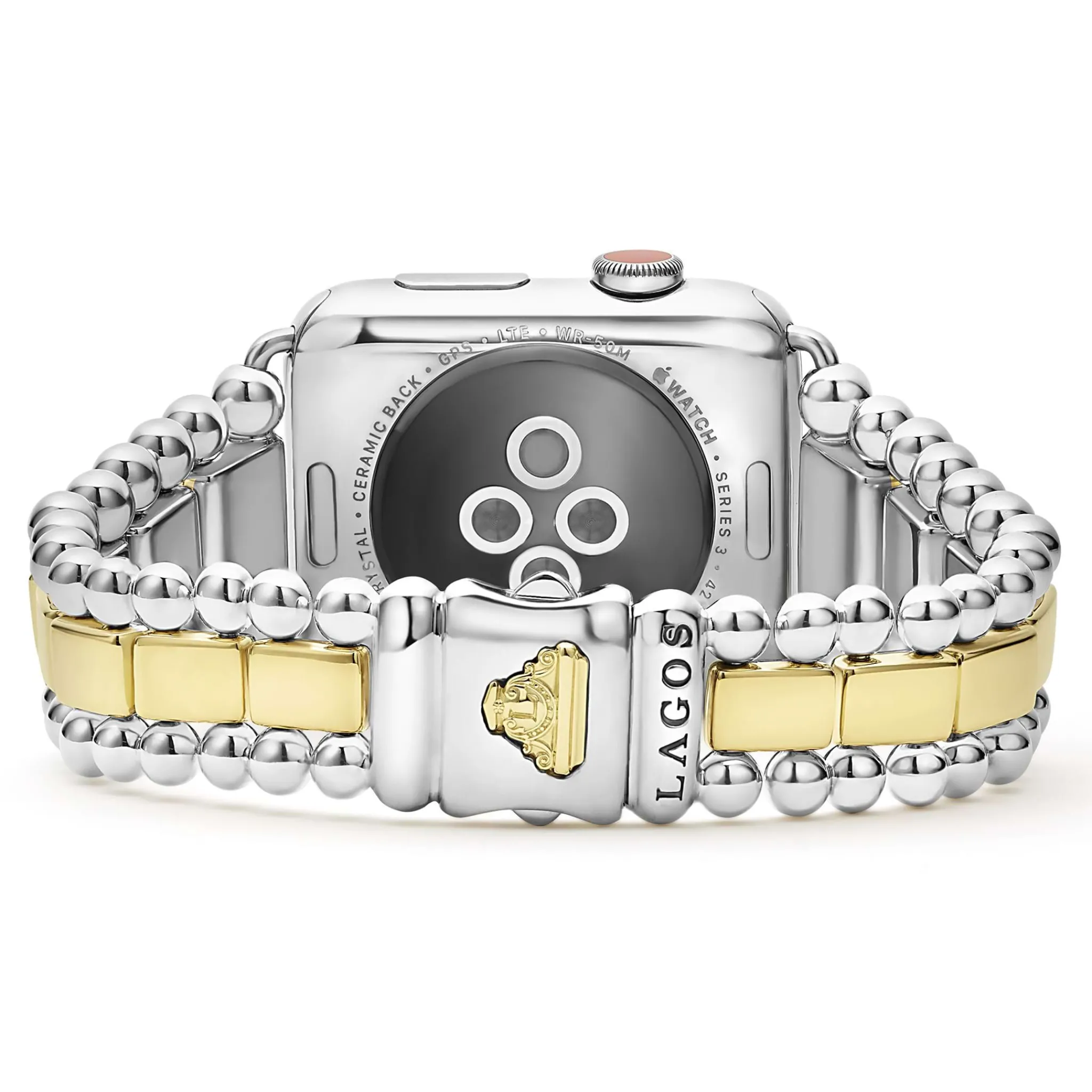 Best Sale LAGOS 18K Gold And Sterling Silver Single Diamond Watch Bracelet-42-49Mm