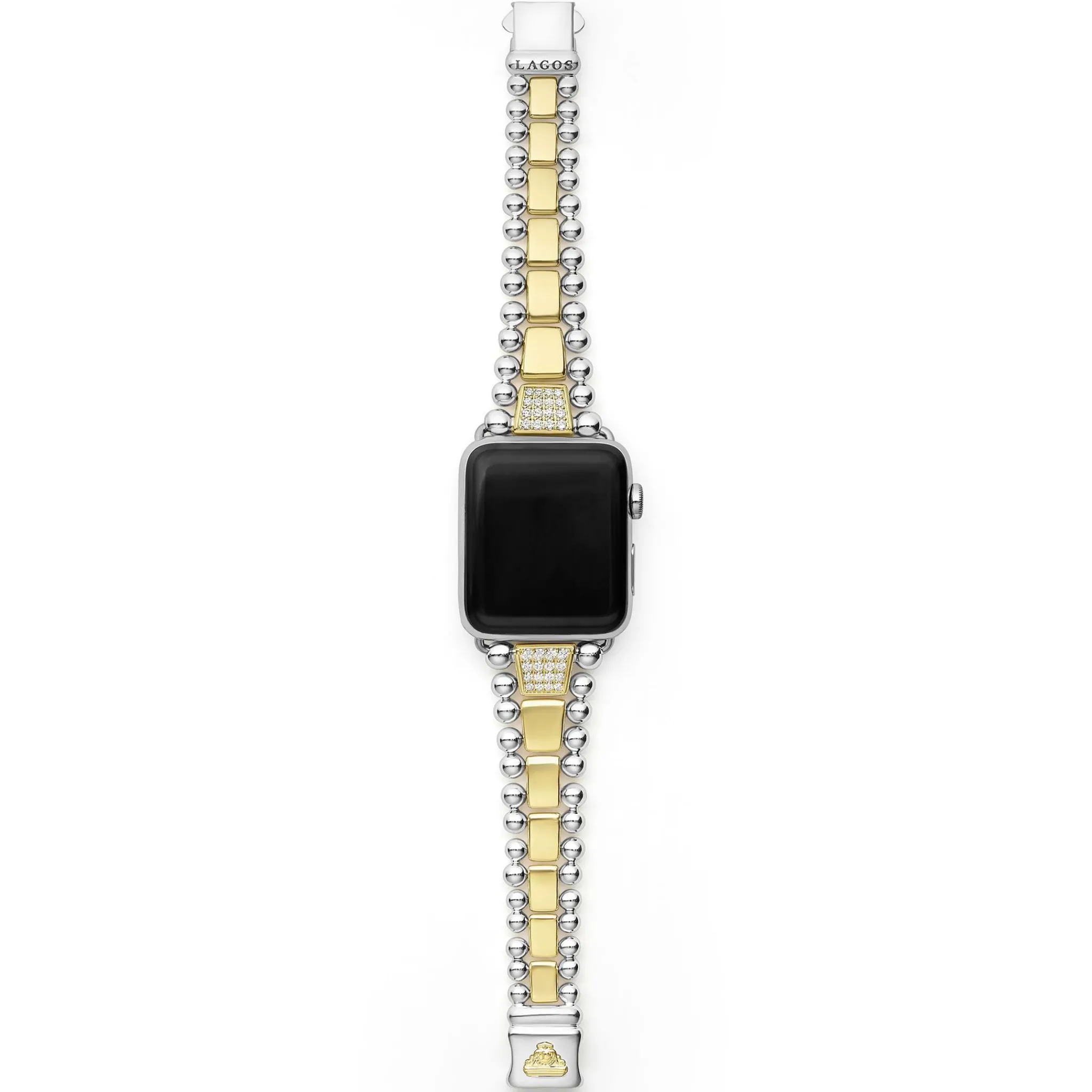 Best Sale LAGOS 18K Gold And Sterling Silver Single Diamond Watch Bracelet-42-49Mm