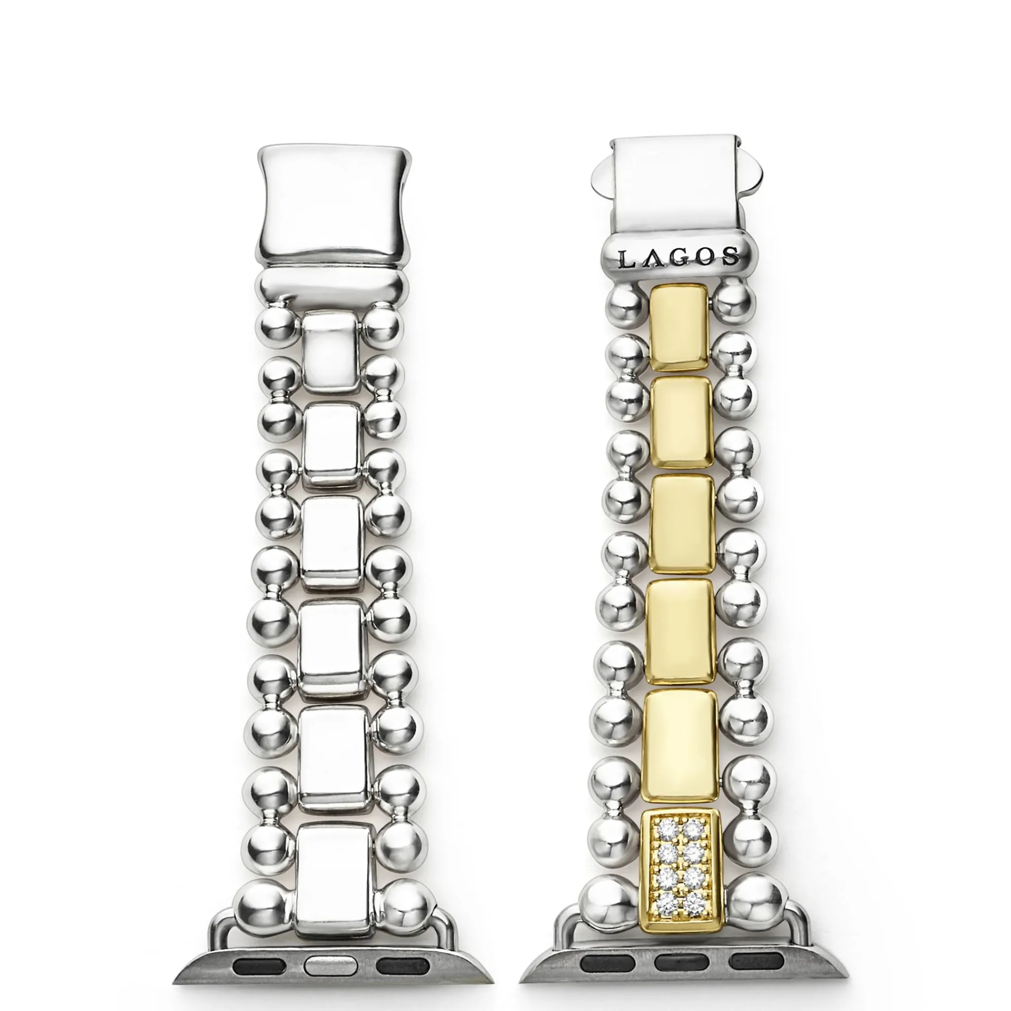 Best Sale LAGOS 18K Gold And Sterling Silver Single Diamond Watch Bracelet-38-45Mm