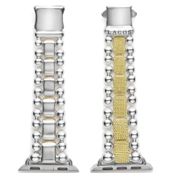 Store LAGOS 18K Gold And Sterling Silver Caviar Beaded Watch Bracelet-38-45Mm