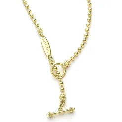 Shop LAGOS 18K Gold Beaded Toggle Bracelet