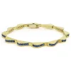 Discount LAGOS 18K Gold Blue Sapphire Link Wave Bracelet