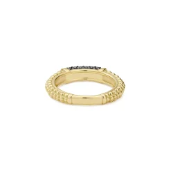 Online LAGOS 18K Gold Caviar Black Diamond Stacking Ring