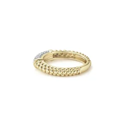 Best LAGOS 18K Gold Caviar Diamond Stacking Ring