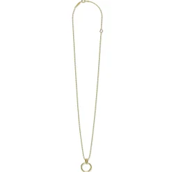 New LAGOS 18K Gold Circle Pendant Necklace