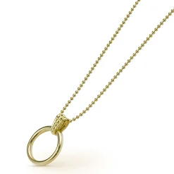 New LAGOS 18K Gold Circle Pendant Necklace